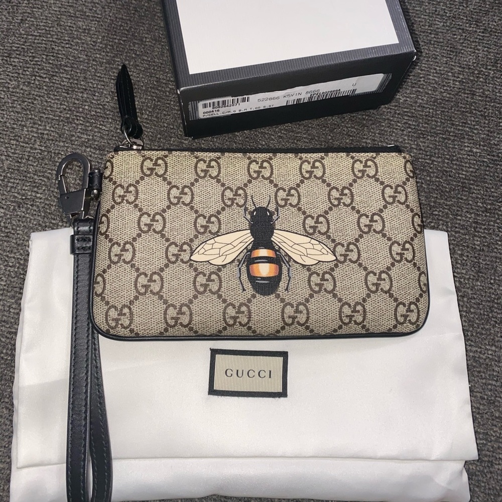 Gucci Bee Wristlet Pouch